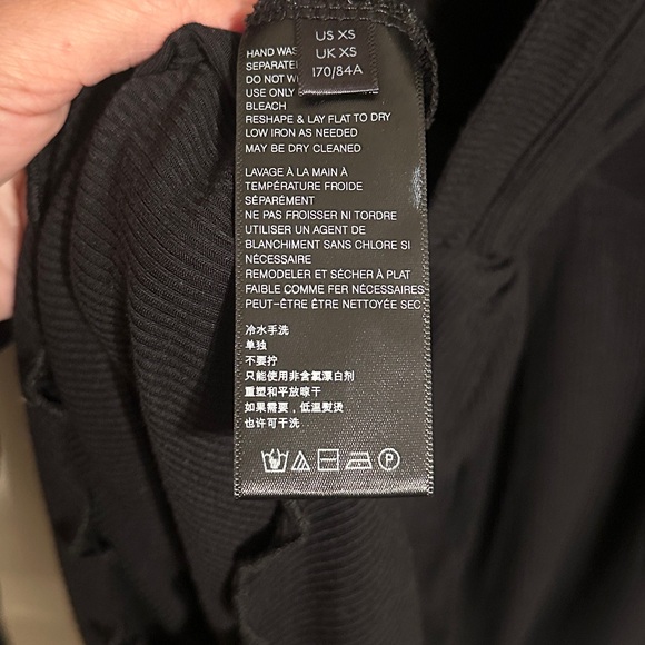 Free People Shimmy Shake Oversized Ribbed Long Sleeve Tunic w V Back, Black, XS - Picture 7 of 11